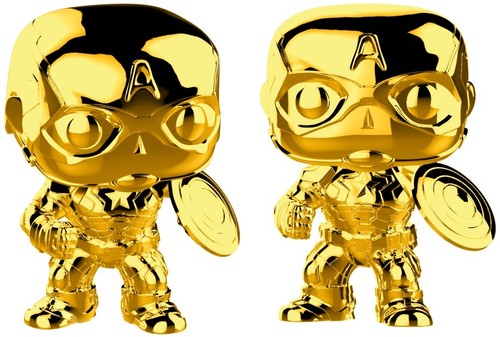 Funko POP! Marvel Studios: The First Ten Years - Captain America (Gold Chrome) (889698335157)