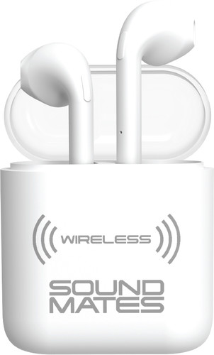 Tzumi Soundmates 6121 Bluetooth Earbuds With Wireless Charging White
