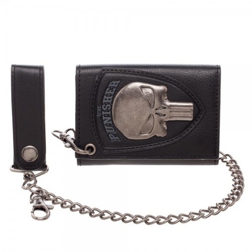 MARVEL PUNISHER PU CHAIN WALLET|alliance entertainment
