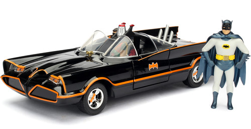 1966 TV SERIES BATMOBILE WITH BATMAN AND ROBIN