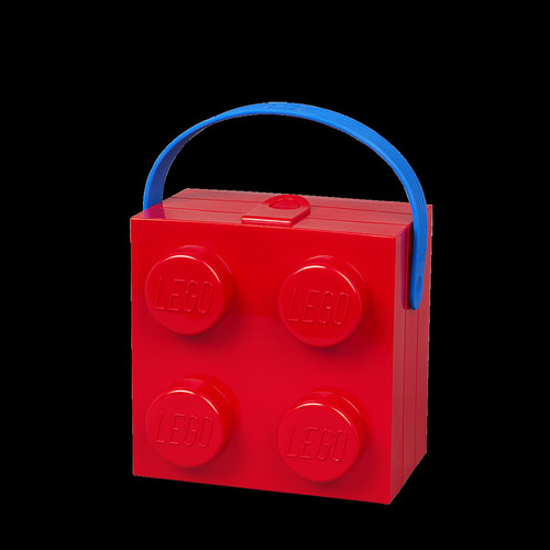 UPC 887988003663 product image for LEGO BOX WITH BLUE HANDLE BRIGHT RED | upcitemdb.com