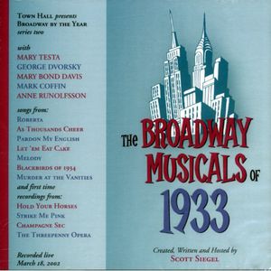 Broadway Musicals Of 1933