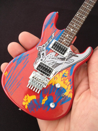 JOE SATRIANI SILVER SURFER MINIATURE GUITAR