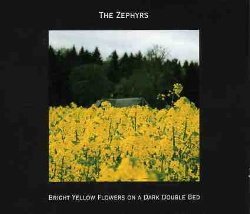 Bright Yellow Flowers on a Dark Double Bed