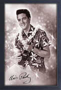 Elvis - Blue Hawaii - 11x17 Framed Gel Coat Print 