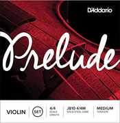 D'Addario J810 4/ 4M Prelude Violin String Set 4/ 4 Scale Medium Tension