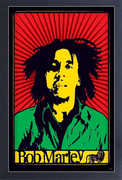 Bob Marley - Rastafari - 11x17 Framed Gel Coat Print 