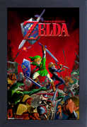 The Legend of Zelda - Battle - 11x17 Framed Gel Coat Print