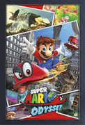 Super Mario -  Odyssey Collage - 11x17 Framed Gel Coat Print 