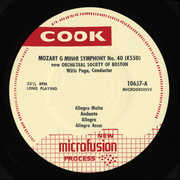 Mozart, Symphony # 40, Beethoven Symphony # 5 , New Orchestral Society of Boston