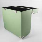 GPO Retro SWB18GRE 12" Vinyl Record Case 35 Count Capacity with Removable Lid - Green 
