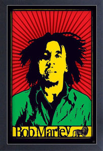 Bob Marley - Rastafari - 11x17 Framed Gel Coat Print 