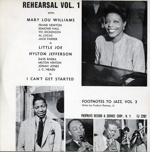 Footnotes to Jazz, Vol. 3: Jazz Rehearsal, I , Mary Lou Williams