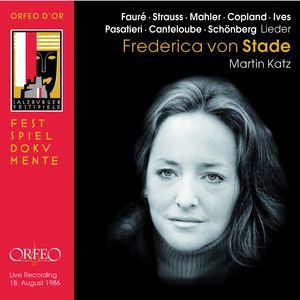 Liederabend Salzburg Festial 1986 , Frederica Von Stade