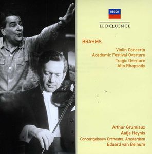 Brahms: VLN Cto /  Overtures /  Alto Rhapsody [Import] , Arthur Grumiaux