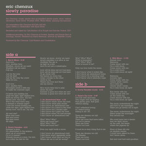 Slowly Paradise , Eric Chenaux