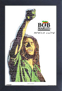 Bob Marley - Africa Unite - 11x17 Framed Gel Coat Print