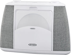 Jensen CD-565 Portable Bluetooth CD Music System FM- CD Player - Speaker (White) 