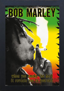 Bob Marley - Herb - 11x17 Framed Gel Coat Print