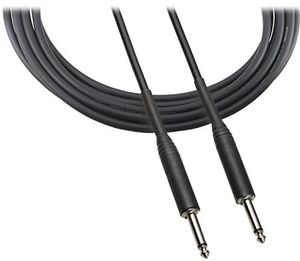 Audio Technica ATR-INST20 1/ 4 Inch X 1/ 4 Inch Guitar/ Instrument Cable 20-Feet 24 Guage (Black) 