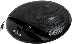 Jensen SMPS-125 Portable Stereo Speaker - Phone/ Tablet Stand - Aux Input (Black) 