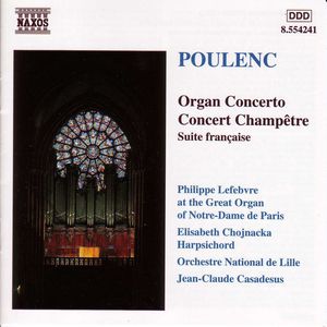 Organ Concerto in G minor / Concert Champetre , Elisabeth Chojnacka
