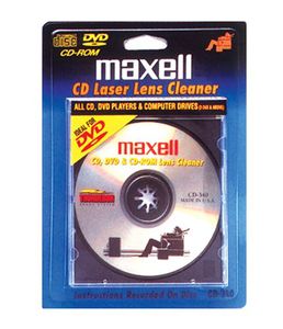 Maxell 190048 CD-340 Laser Lens Cleaner - For Compact Disc, DVD - Game Consoles