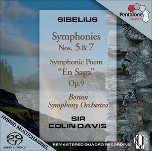 Symphonies 5 & 7 / Symphonic Poem en Saga Op.9 , Colin Davis