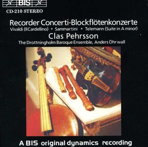 Recorder Concerti / Suite , Drottningholm Baroque Ensemble