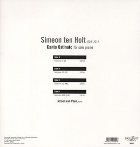 Ten Holt: Canto Ostinato for Solo Piano , Jeroen van Veen