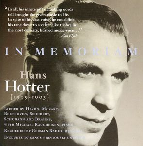 In Memoriam , Hans Hotter