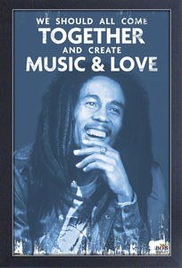 Bob Marley - Music & Love - 11x17 Framed Gel Coat Print 