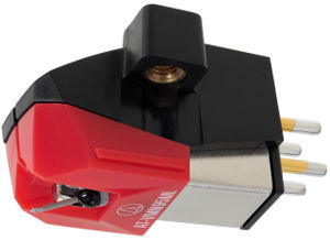 Audio Technica AT-VM95ML Dual Moving Magnet Cartridge with Microlinear Stylus (Black/ Red)