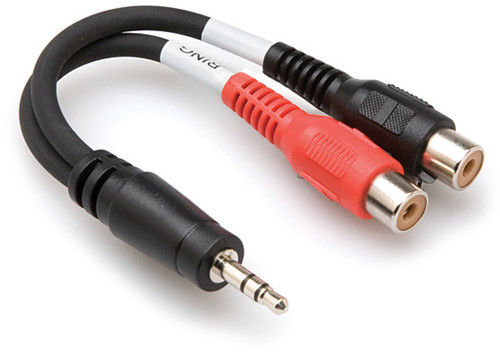 Hosa YRA-154 Stereo Breakout 3.5 MM TRS to Dual Rcaf