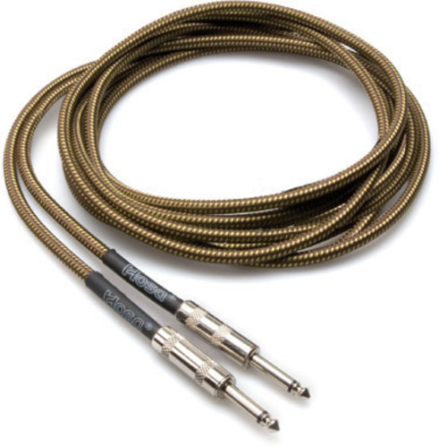 Hosa GTR-518 Tweed Guitar Cable Straight to Same 18 Ft