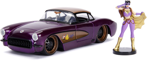 BOMBSHELLS BATGIRL & 1957 CHEVY CORVETTE DIE-CAST