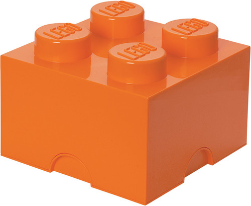 LEGO Stackable Storage Brick With 4 Knobs, Orange