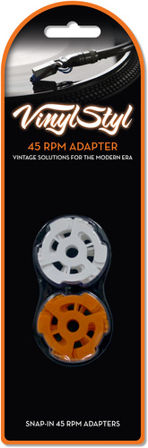 VINYL STYL VSA01745 RPM RECORD ADP 10PK ORANGE/ WHT