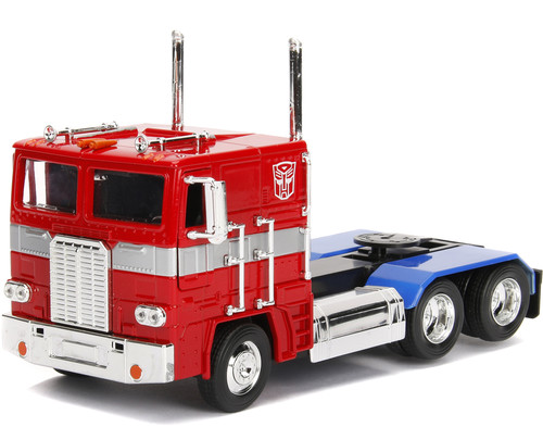 Jada Toys - Transformers G1 Optimus Prime Truck with Robot on Chassis Die-cast Car