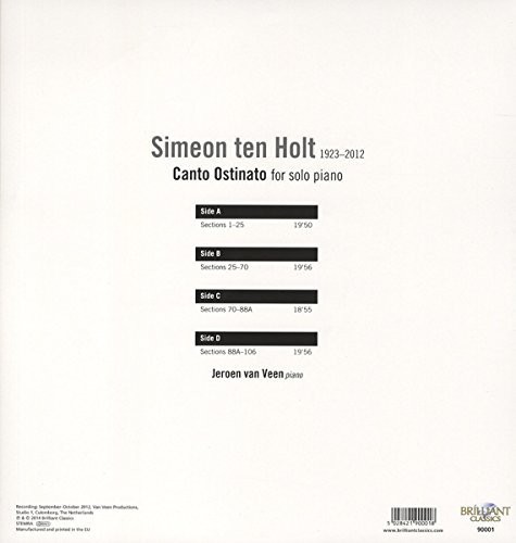 Ten Holt: Canto Ostinato for Solo Piano