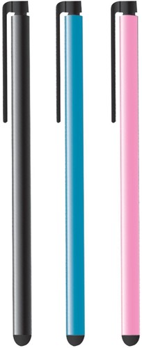 iSound 6201 Stylus for Capacitive Touchscreens 3 Pack Assorted Colors