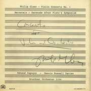 Glass: Violin Concerto No.1; Bernstein: Serenade