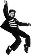 Elvis Presley Black & White Jailhouse Rock Funky Chunky Magnet 