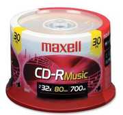 Maxell 625335 CDR-80 MUSIC GOLD CD Recordable Discs 32X 700MB 80 Min 30 Pack