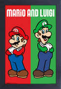 Mario & Luigi - 11x17 Framed Gel Coat Print 