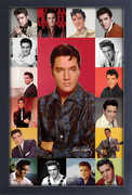 Elvis - Portrait Composite - 11x17 Framed Gel Coat Print 