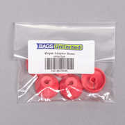 Bags Unlimited A45AD5Pk - 7 Inch 45 RPM Record Adaptor Dome - 5 Pack (Red)