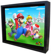 Super Mario -  Group Run - 8x10 Framed 3D Lenticular 