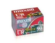 Maxell 108562 UR-90 5PK Normal Bias Audio Cassettes 90 Minute With Cases 5 Pack