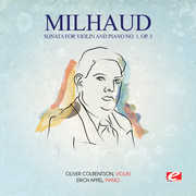 Milhaud: Sonata for Violin & Piano No 1 Op 3 , Darius Milhaud